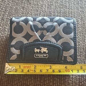 Coach Black and Gray Signature Wallet